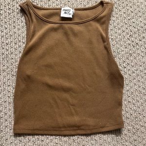 Brown crop top